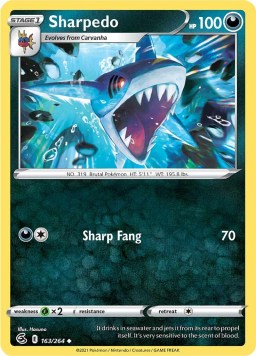 Sharpedo 163/264 Fusion Strike (Uncommon) (NM-Exc Condition)