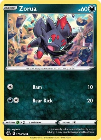Zorua 170/264 Fusion Strike (Common) (NM-Exc Condition)