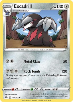 Excadrill 183/264 Fusion Strike (Uncommon) (NM-Exc Condition)