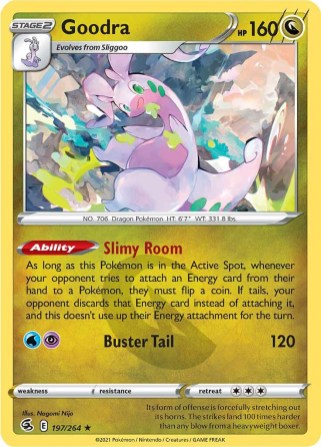 Goodra 197/264 Fusion Strike (Rare) (NM-Exc Condition)