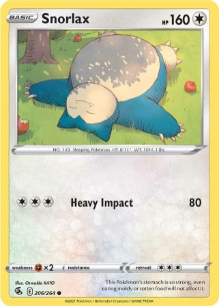 Snorlax 206/264 Fusion Strike (Common) (NM-Exc Condition)