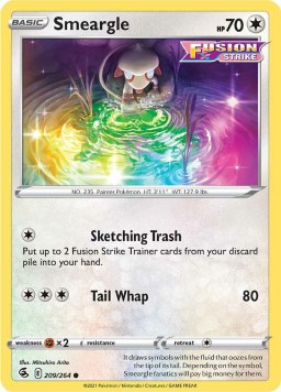 Smeargle 209/264 Fusion Strike (Common) (NM-Exc Condition)