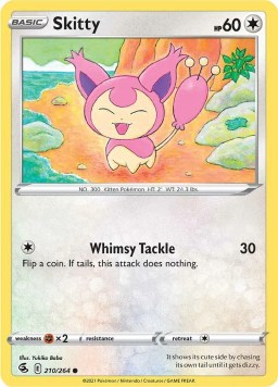 Skitty 210/264 Fusion Strike (Common) (NM-Exc Condition)