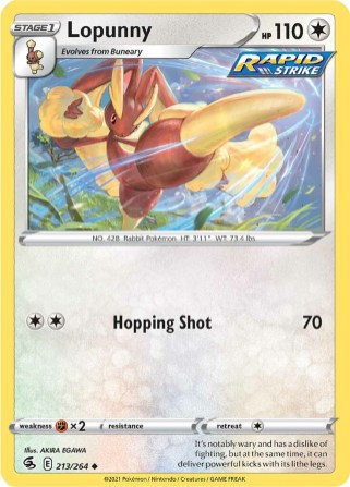 Lopunny 213/264 Fusion Strike (Uncommon) (NM-Exc Condition)