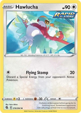 Hawlucha 216/264 Fusion Strike (Uncommon) (NM-Exc Condition)