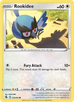 Rookidee 219/264 Fusion Strike (Common) (NM-Exc Condition)
