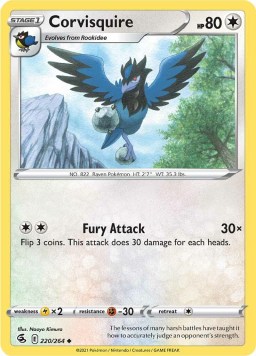 Corvisquire 220/264 Fusion Strike (Common) (NM-Exc Condition)