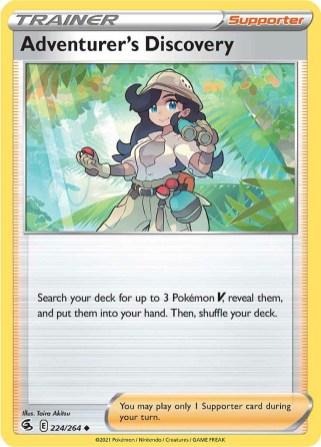 Adventurer's Discovery 224/264 Fusion Strike (Uncommon) (NM-Exc Condition)