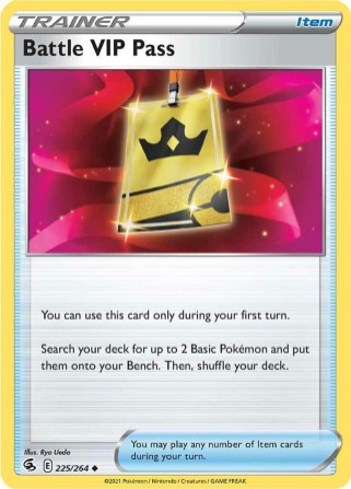Battle VIP Pass 225/264 Fusion Strike (Uncommon) (NM-Exc Condition)