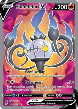 Chandelure V 247/264 Fusion Strike (Ultra Rare) (NM-Exc Condition)