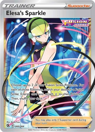 Elesa's Sparkle 260/264 Fusion Strike (Ultra Rare) (NM-Exc Condition)