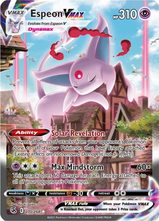 Espeon Vmax 270/264 Fusion Strike (Ultra Rare) (NM-Exc Condition)