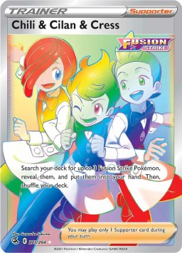 Chili & Cilan & Cress 273/264 Fusion Strike (Ultra Rare) (NM-Exc Condition)