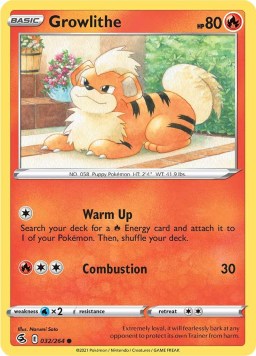 Growlithe 32/264 Fusion Strike (Common) (NM-Exc Condition)