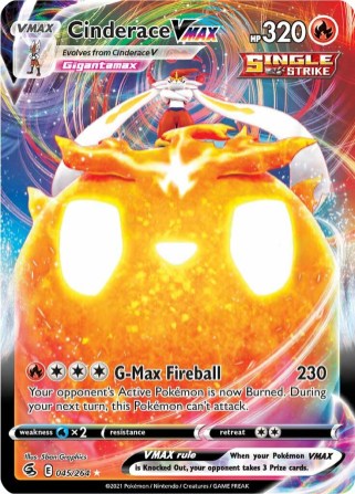 Cinderace Vmax 045/264 Fusion Strike (Ultra Rare) (NM-Exc Condition)
