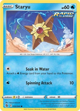 Staryu 52/264 Fusion Strike (Common) (NM-Exc Condition)