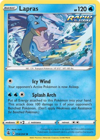 Lapras 54/264 Fusion Strike (Uncommon) (NM-Exc Condition)