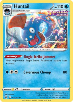 Huntail 66/264 Fusion Strike (Rare) (NM-Exc Condition)