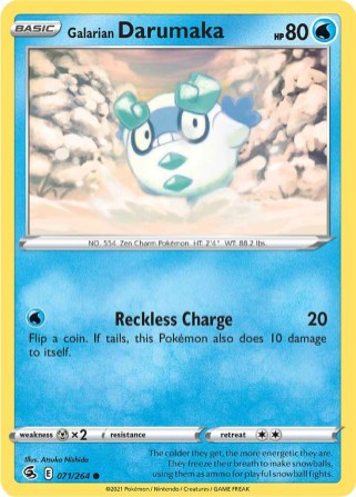 Galarian Darumaka 071/264 Fusion Strike (Common) (NM-Exc Condition)