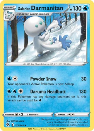 Galarian Darmanitan 072/264 Fusion Strike (Uncommon) (NM-Exc Condition)
