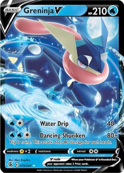 Greninja V 73/264 Fusion Strike (Ultra Rare) (NM-Exc Condition)