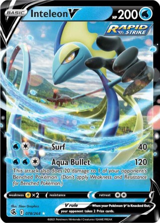 Inteleon V 78/264 Fusion Strike (Ultra Rare) (NM-Exc Condition)