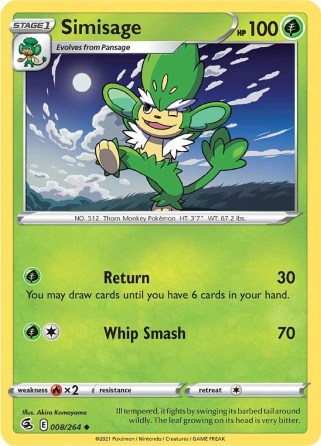 Simisage 8/264 Fusion Strike (Uncommon) (NM-Exc Condition)