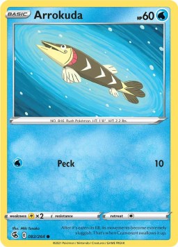 Arrokuda 082/264 Fusion Strike (Common) (NM-Exc Condition)