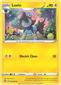 Luxio 92/264 Fusion Strike (Uncommon) (NM-Exc Condition)