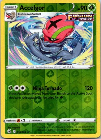 Accelgor 14/264 Fusion Strike (Reverse Holo) (NM-Exc Condition)