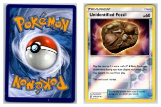 Unidentified Fossil 210/236 Unified Minds *Ink Dot on back* (Reverse Holo) (Exc Condition)