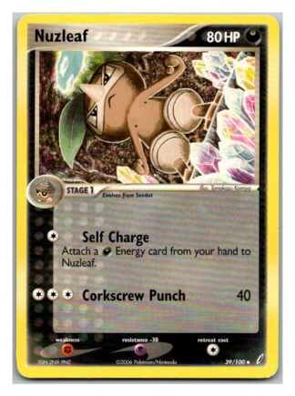 Nuzleaf 39/100 Crystal Guardians (Uncommon) (P Condition)