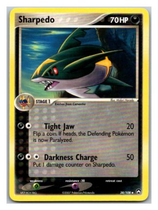 Sharpedo 38/108 Power Keepers (Uncommon) (P Condition)