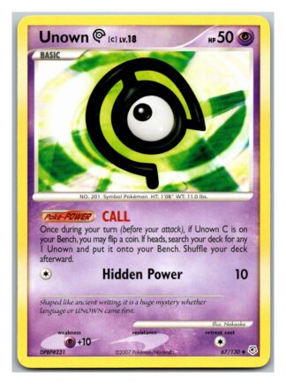 Unown C 67/130 Diamond & Pearl (Uncommon) (P Condition)