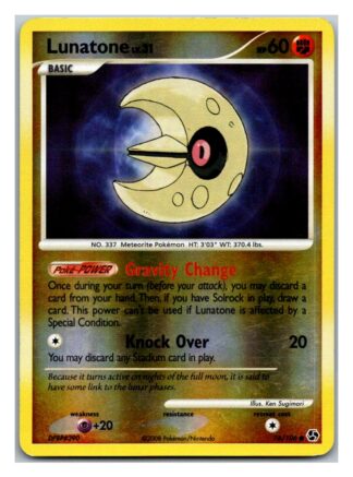 Lunatone 76/106 Great Encounters (Reverse Holo) (P Condition)