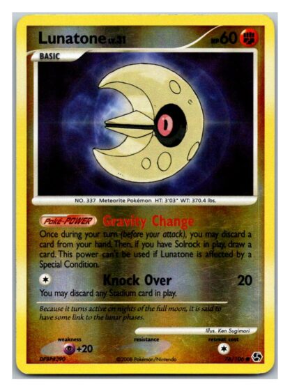 Lunatone 76/106 Great Encounters (Reverse Holo) (P Condition)