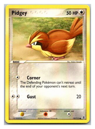 Pidgey 73/112 Fire Red Leaf Green (Common) (Exc Condition)