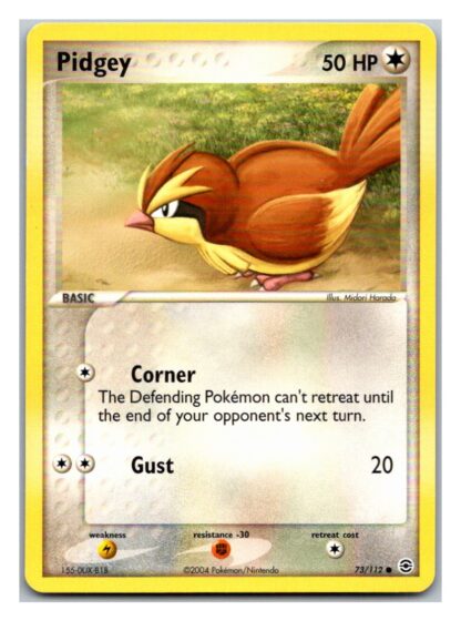 Pidgey 73/112 Fire Red Leaf Green (Common) (Exc Condition)