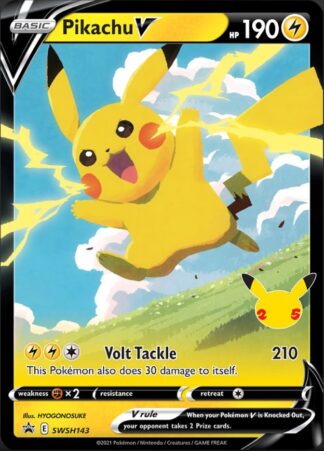 Pikachu V SWSH143 Celebrations Promo (Exc Condition)