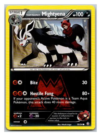 Team Magma's Mightyena 19/34 Double Crisis (P Condition) (Common)