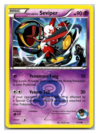 Team Aqua's Seviper 9/34 Double Crisis (P Condition) (Common)