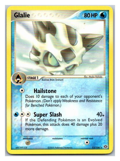 Glalie 13/106 EX Emerald (Rare) (P Condition)