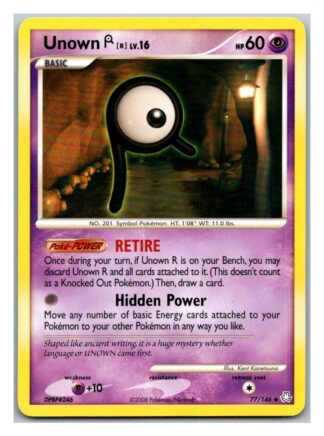 Unown R 77/146 (Uncommon) (Played Condition) Legends Awakened