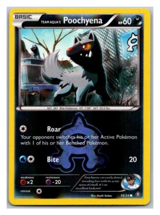 Team Aqua's Poochyena 16/34 Double Crisis (Played Condition) (Reverse Holo)