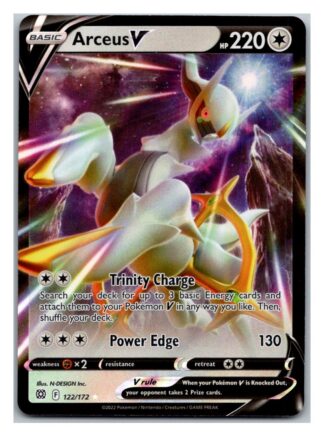 Arceus V 122/172 Brilliant Stars (Ultra Rare) (NM-Exc Condition)