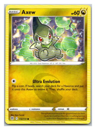 Axew 110/172 Brilliant Stars (Common) (NM-Exc Condition)
