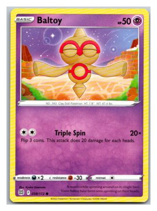 Baltoy 58/172 Brilliant Stars (Common) (NM-Exc Condition)