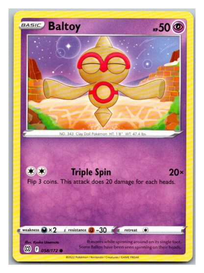 Baltoy 58/172 Brilliant Stars (Common) (NM-Exc Condition)