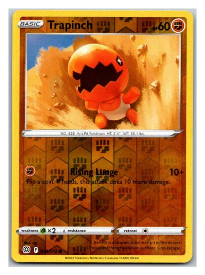 Trapinch 74/172 Brilliant Stars (Reverse Holo) (NM-Exc Condition)