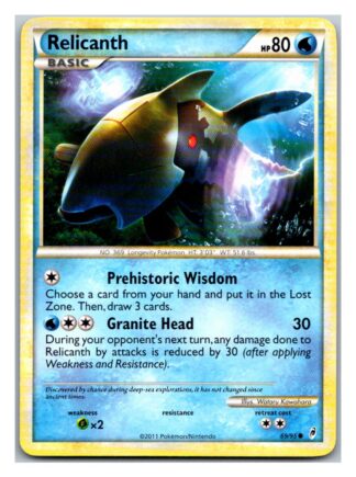 Relicanth 69/95 Call of Legends (Common) (Exc Condition)